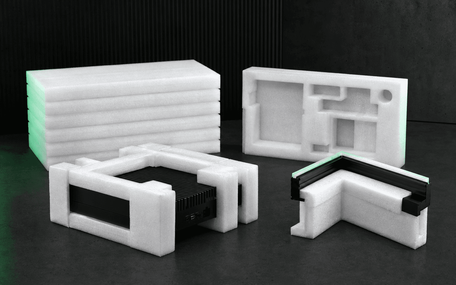 Temporary visual of EPE foam sheets and custom protective packaging products