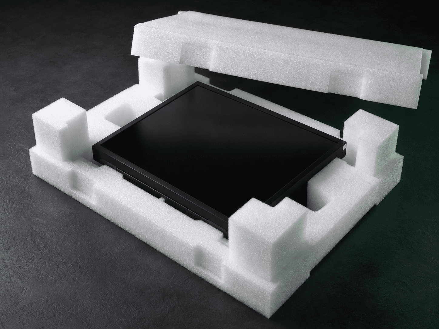 Completed protective packaging prepared for export shipment